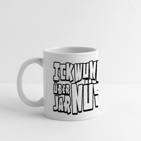 Berliner Spruch-ICK WUNDER MIR-Panoramatasse - Weiß