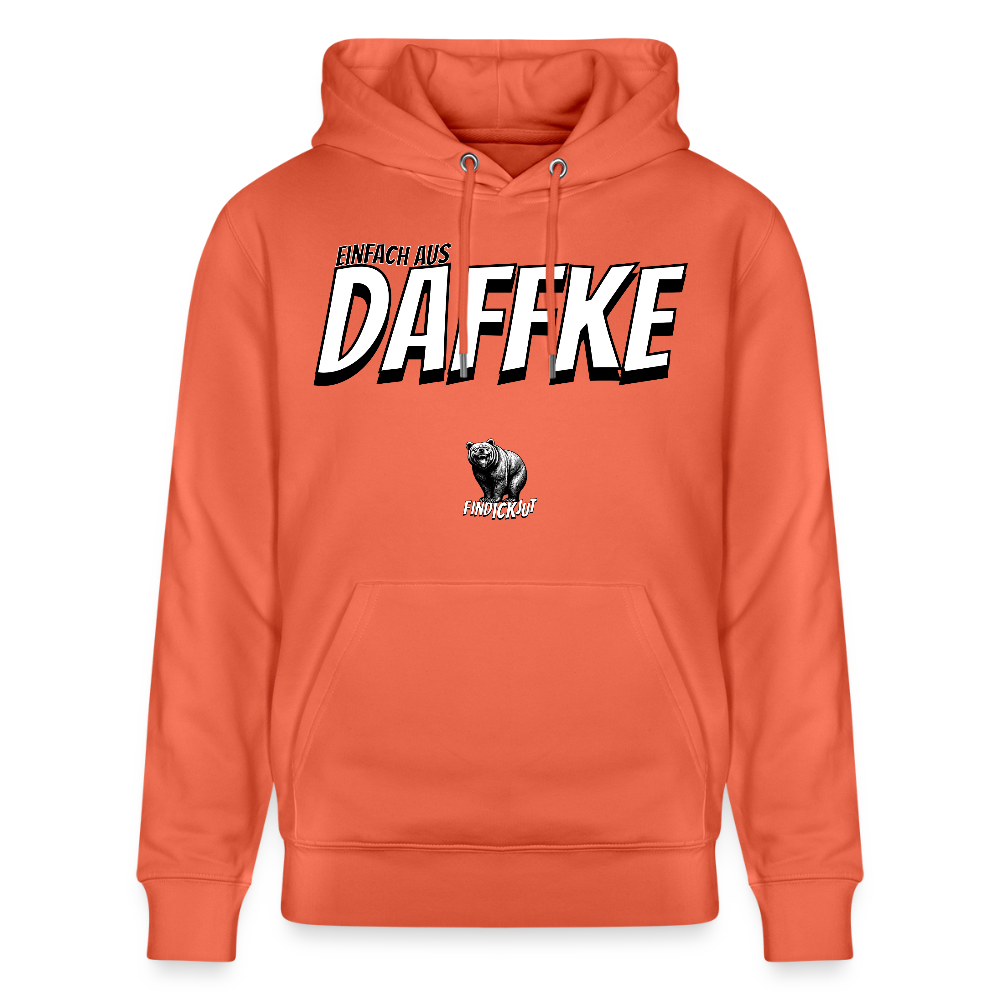 AUS DAFFKE-Unisex Bio-Hoodie - Hellrot