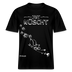 Weihnachtliches T‑Shirt‑Design „JIBT NÜSCHT“ mit Schlitten und fallenden Geschenken, Berliner Schnauze, Unisex, Bio‑Baumwolle 215 g/m². Schwarzes shirt mit weissem Print