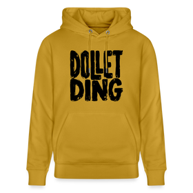 DOLLET DING-Berliner Spruch-Unisex Bio-Hoodie - Ocker