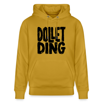 DOLLET DING-Berliner Spruch-Unisex Bio-Hoodie - Ocker