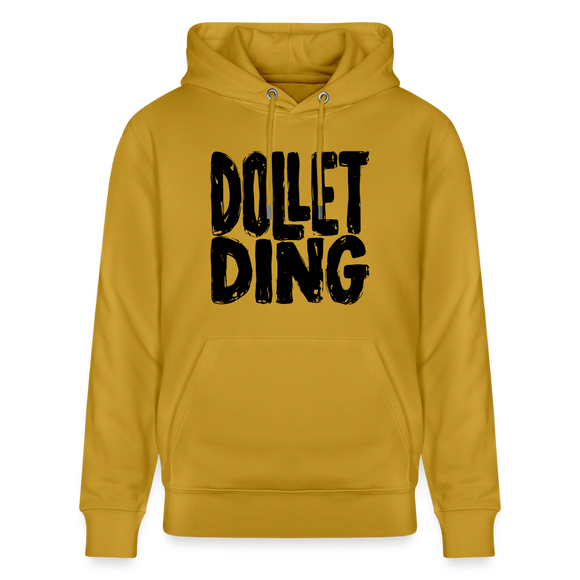 DOLLET DING-Berliner Spruch-Unisex Bio-Hoodie - Ocker