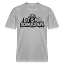Berliner Bär-DIT IS MIR SCHNURZPIEPE-RELAXED FIT Unisex bio T-Shirt - Grau meliert