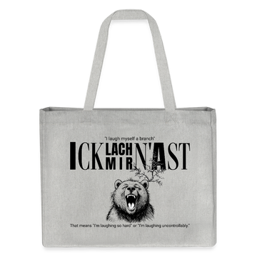 Berlin Statement-ICK LACH MIR N AST Design-Einkaufstasche - Grau meliert