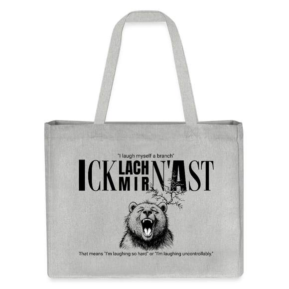 Berlin Statement-ICK LACH MIR N AST Design-Einkaufstasche - Grau meliert