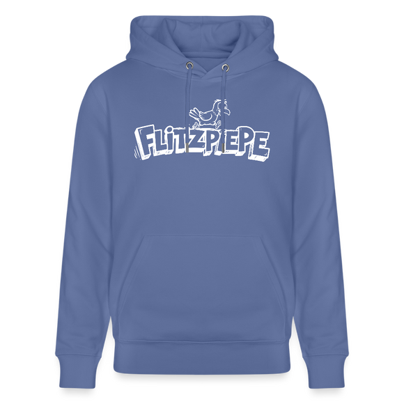 Unisex Bio-Hoodie mit dem Original Berliner Spruch - Flitzpiepe - Blau