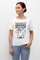 Berlin Shirt-ICK GLOOB' ET HACKT-Rundhals Frauen Bio-T-Shirt - Weiß