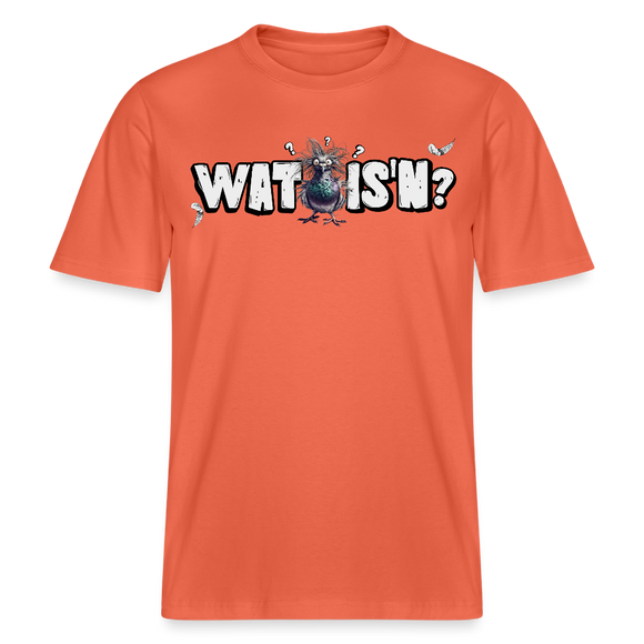 WAT IS'N?-Relaxed Fit Unisex Bio-T-Shirt - Hellrot