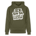 Berliner Spruch-Unisex Bio-Hoodie-BIN DA, KANN LOSJEHN - Khaki Grün