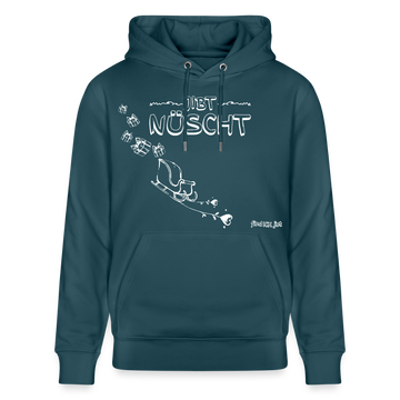 Weihnachten in Berlin 25-JIBT NÜSCHT-Unisex Bio-Hoodie - Dunkles Petrol