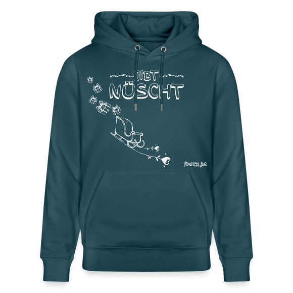 Weihnachten in Berlin 25-JIBT NÜSCHT-Unisex Bio-Hoodie - Dunkles Petrol