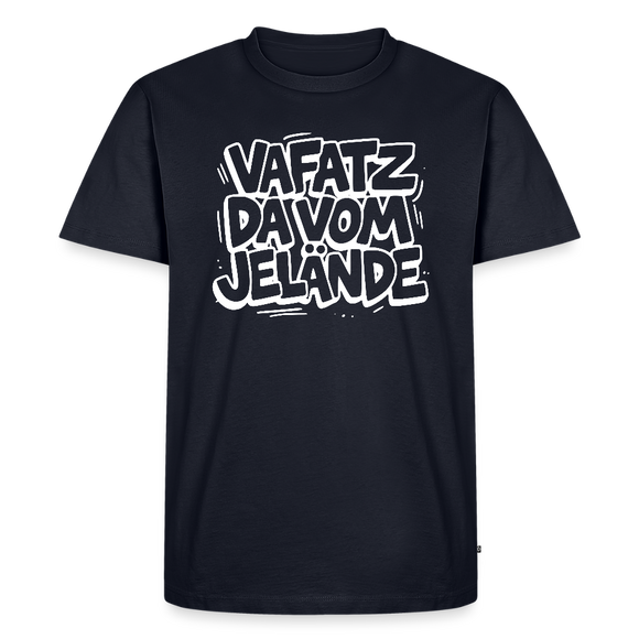 VAFATZ DA VOM JELÄNDE-Männer Premium BIO T-Shirt - Navy