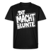 Schwarzes Männer Premium Shirt mit weißem Print „DIT MACHT URST LUNTE“ im Berliner-Schnauze-Style (berlinerisch), Frontansicht.