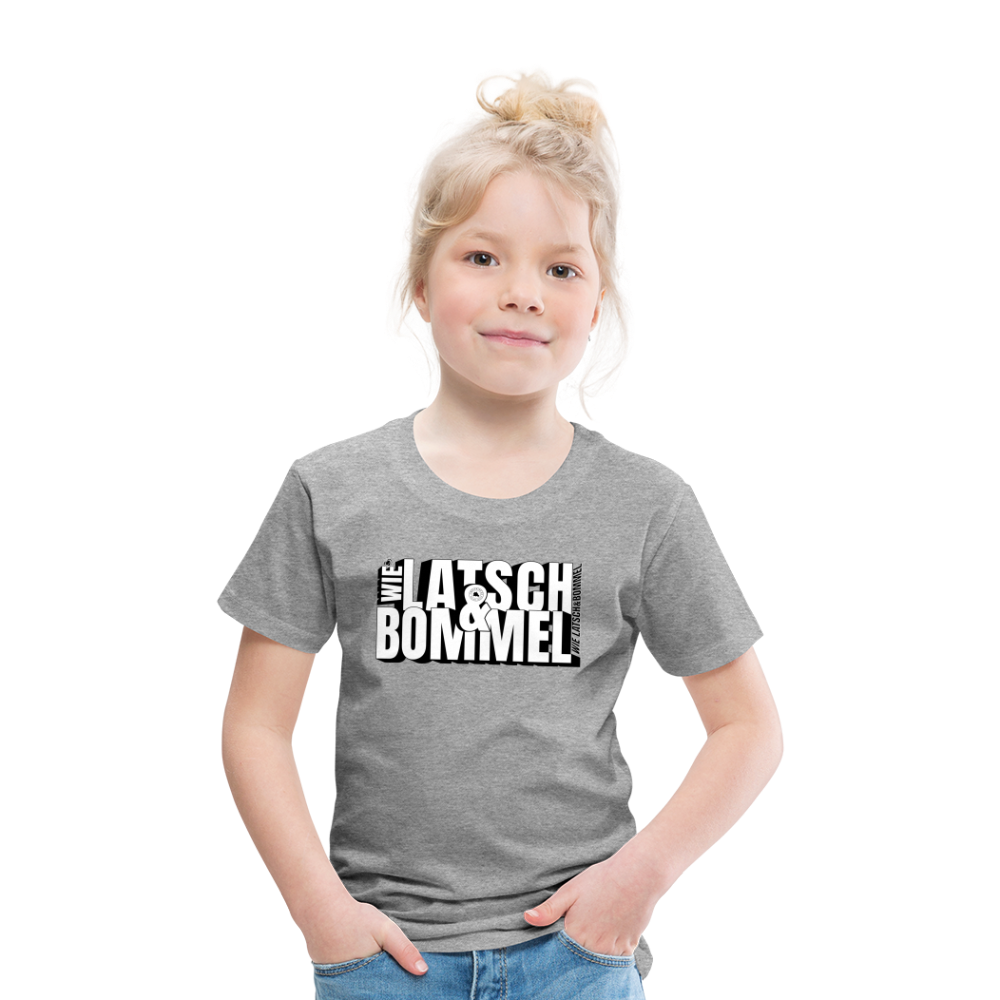 WIE LATSCH UND BOMMEL - Kinder Premium T-Shirt - Grau meliert