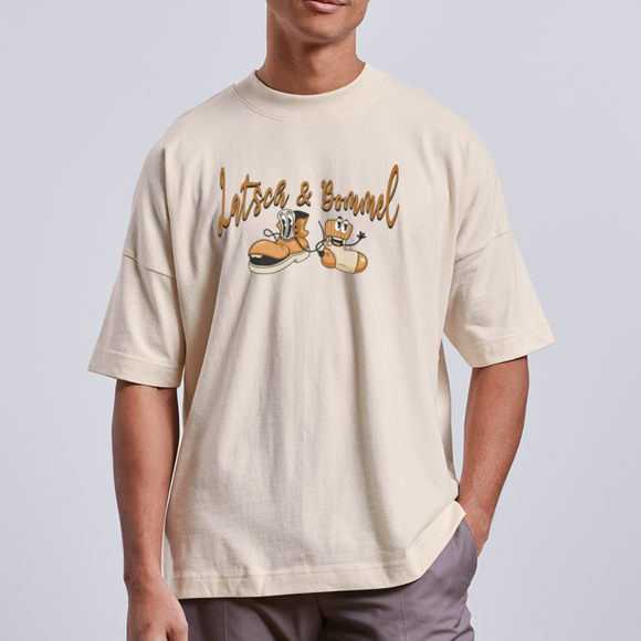 LATSCH UND BOMMEL - Unisex Oversize Bio-T-Shirt - Naturweiß