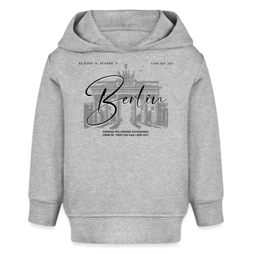 BERLIN-Bio Hoodie BABY - Grau meliert