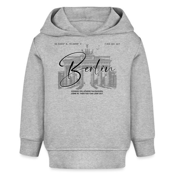 BERLIN-Bio Hoodie BABY - Grau meliert