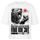 Berlin Souvenir-FIND ICK JUT-Frauen Boxy Bio-T-Shirt - Weiß