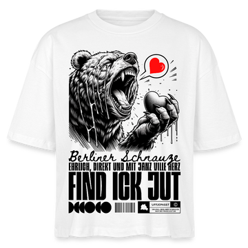 Berlin Souvenir-FIND ICK JUT-Frauen Boxy Bio-T-Shirt - Weiß