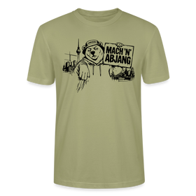 Dit freundliche Shirt mit Berliner Schnauze-MACH 'N ABJANG-Unisex Bio T-Shirt - Nebelgrün