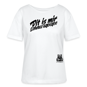 DIT IS MIR SCHNURZPIEPE-Rundhals Frauen Bio-T-Shirt II - Weiß