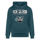 ICK GLOOB MEEN SCHWEIN PFEIFT!-Unisex Bio-Hoodie II - Dunkles Petrol