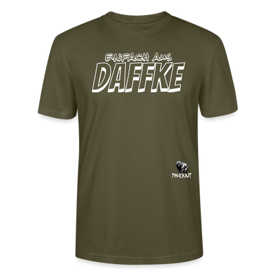 Berliner Spruch-EINFACH AUS DAFFKE-Unisex BIO T-Shirt - Khaki