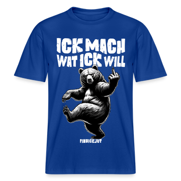 ICK MACH WAT ICK WILL-Relaxed Fit Unisex Bio-T-Shirt III - Dunkelblau