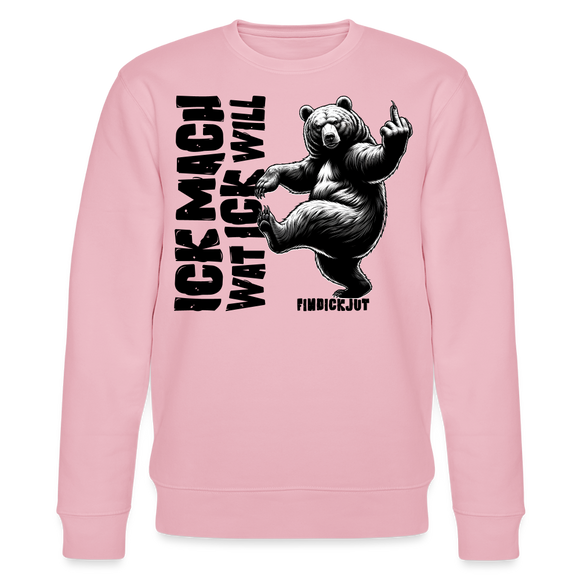 ICK MACH WAT ICK WILL-Unisex Bio-Sweatshirt - Hellrosa