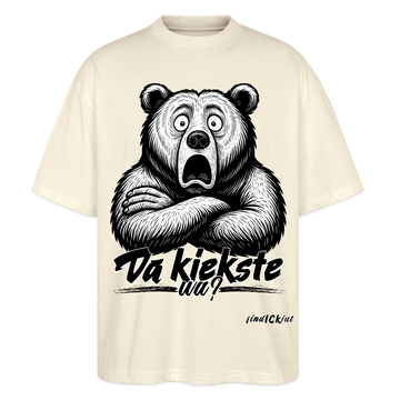 Da kiekste, wa?-Oversized Unisex Bio T-Shirt - Weißgrau