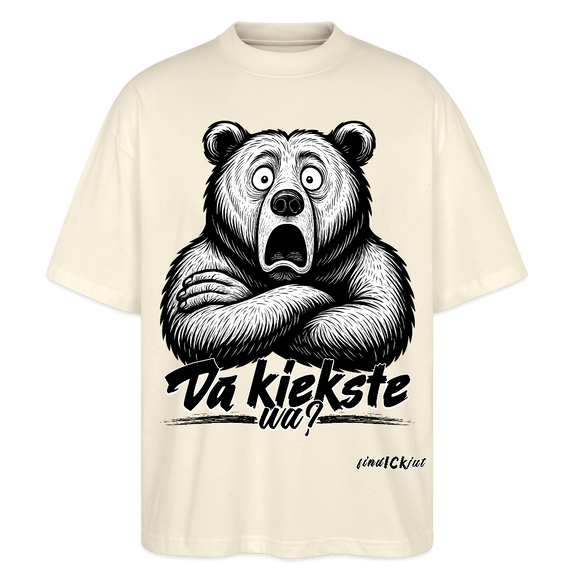 Da kiekste, wa?-Oversized Unisex Bio T-Shirt - Weißgrau