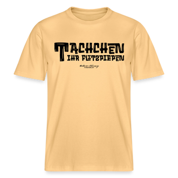 Berliner Begrüssung-TACHCHEN IHR FLITZPIEPEN- RELAXED FIT Unisex Organic T-Shirt - Hellgelb