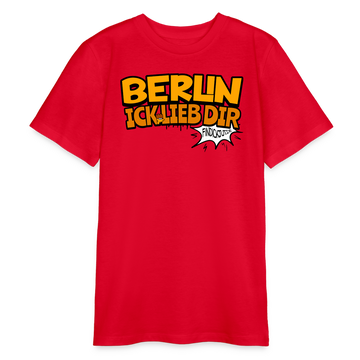 BERLIN ICK LIEB DIR - Bio Teenager T-Shirt - Rot