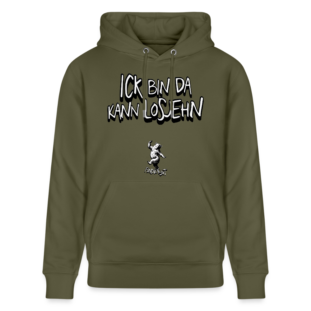 ICK BIN DA-Unisex Bio-Hoodie - Khaki Grün