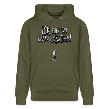 ICK BIN DA-Unisex Bio-Hoodie - Khaki Grün