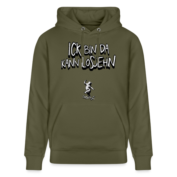 ICK BIN DA-Unisex Bio-Hoodie - Khaki Grün
