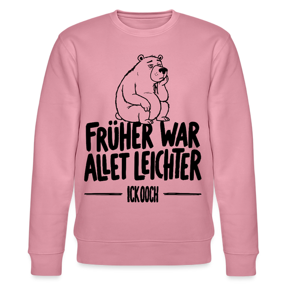 FRÜHER WAR ALLET LEICHTER-ICK OOCH-Unisex Bio-Sweatshirt mit Berliner Bär - Lila Traum
