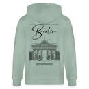 BERLIN-Unisex Bio-Kapuzenjacke - Helles Graugrün