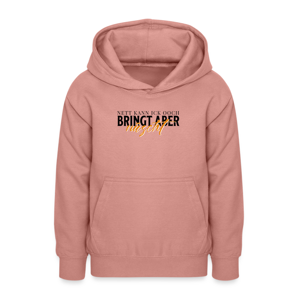 NETT KANN ICK OOCH - Teenager Hoodie - Altrosa