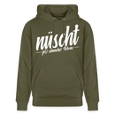 NÜSCHT FÜR SCHWACHE NERVEN-Unisex Bio-Hoodie mit Berliner Schnauze - Khaki Grün