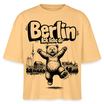 Berlin Souvenir-Frauen Boxy Bio-T-Shirt-BERLIN ICK LIEBE DIR - Mispel
