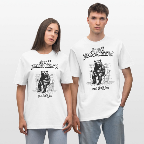 DRUFF JESCHISS'N-Relaxed Fit Unisex Bio-T-Shirt - Weiß
