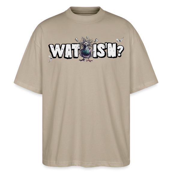 WAT IS'N?-Oversized Unisex Bio T-Shirt - Steingrau