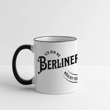 BERLINER SCHNAUZE-Panoramatasse - Weiß/Schwarz