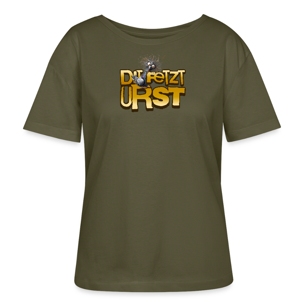 DIT FETZT URST-Rundhals Frauen Bio-T-Shirt - Khaki