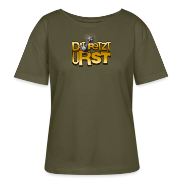 DIT FETZT URST-Rundhals Frauen Bio-T-Shirt - Khaki