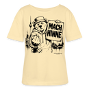 Berlin T-Shirt „MACH HINNE“ – Relaxed Rundhals Frauen Bio-T-Shirt - Creme