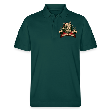 JIBT NÜSCHT zu WEihnachten-Unisex Bio-Poloshirt - Glasiertes Grün
