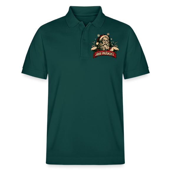 JIBT NÜSCHT zu WEihnachten-Unisex Bio-Poloshirt - Glasiertes Grün