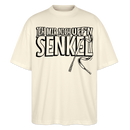 JEH MIR NICH UFFN SENKEL-Oversized Unisex Bio T-Shirt - Weißgrau